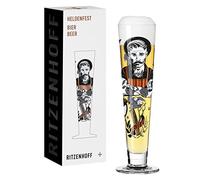 Ritzenhoff 1011009 Verre à bière 330 ml - série Heldenfest, motif n° 9 - Barber - rond et multicolore - Made in Germany