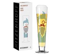 Ritzenhoff 1011010 Verre à bière 330 ml - série Heldenfest, motif n° 10 - Barber - rond et multicolore - Made in Germany