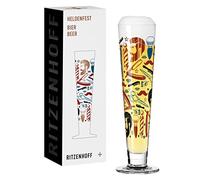 Ritzenhoff 1011011 Verre à bière 330 ml - série Heldenfest, motif n° 11 - Barber - rond et multicolore - Made in Germany