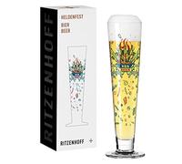 Ritzenhoff 1011014 Verre à bière 330 ml - série Heldenfest, motif n° 14 - BBQ and beer - rond, multicolore - Made in Germany