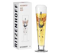 RITZENHOFF 1011017 Verre à bière 330 ml - Série Heldenfest - Motif guitare et ailes - Rond en cuivre, bleu, noir - Fabriqué en Allemagne