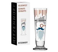 Ritzenhoff 1061010 Verre à liqueur 40 ml - série Heldenfest, motif n° 10 - Barber - rond et multicolore - Made in Germany