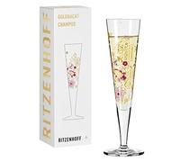 Ritzenhoff 1071023 Flûte à champagne 200 ml - série Goldnacht n° 23 - pièce de design noble avec de l'or véritable - Made in Germany