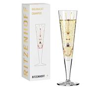 Ritzenhoff 1071025 Flûte à champagne 200 ml - série Goldnacht n° 25 - pièce de design noble avec de l'or véritable - Made in Germany