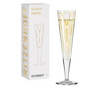 Ritzenhoff 1071039 Flûte à champagne 200 ml - Série Goldnacht n° 39, Lot de 2 - Pièce de designer avec or véritable - Made in Germany