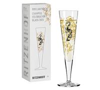 Ritzenhoff Flûte à champagne 1079013 Brillantnacht 200 ml pièce de designer or véritable
