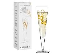 RITZENHOFF 1079016 Verre à champagne 200 ml - Série Brillantnacht 2026, avec motif de ballon et année - Fabriqué en Allemagne