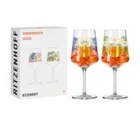 Ritzenhoff 2841017 Verre à apéritif Sprizz (set de 2) 500 ml - série Sommerrausch Deluxe avec collage coloré - Made in Germany