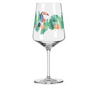 Ritzenhoff 2931013 Verre à apéritif de 500 ml - Série Sommertau - Motif n° 13 avec un toucan coloré - Fabriqué en Allemagne, Vert, Bleu, Orange.