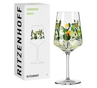 Ritzenhoff 2931016 Verre à Hugo 500 ml - Verre à apéritif - Série rosée d'été - Motif 16 avec orchidée multicolore - Made in Germany