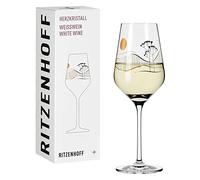 Ritzenhoff 3011008 Verre à vin blanc 300 ml - série Herzkristall N° 8 - verre avec motif japonais en or rose - Made in Germany