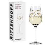 Ritzenhoff 3011009 Verre à vin blanc 300 ml - série Herzkristall N° 9 - verre avec motif floral en or rose - Made in Germany