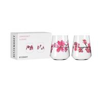 RITZENHOFF 3462002 Sommersonett Allround Lot de 2 verres universels 500 ml - Motif fleurs de cerisier rose - Fabriqué en Allemagne
