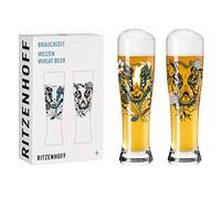 Ritzenhoff Verre à bière de blé 500 ml Brauchzeit, impression numérique multicolore – set de 2