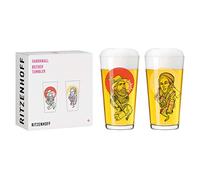 Ritzenhoff 3491002 Gobelets 400 ml - Set de 2 - Série Farbknall Set N° 2, 2 pièces avec illustration de la forêt - Made in Germany