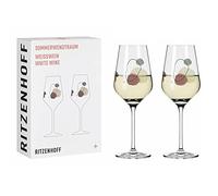 Ritzenhoff 3611002 Verre à vin blanc 300 ml - Série Sommerwendtraum Set N° 2-2 pièces avec cercles aquarellés - Made in Germany