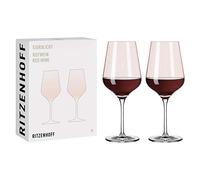Ritzenhoff 3631001 Verre à vin rouge 500 ml - Série Fjordlicht N° 1-2 pièces avec dégradé Peach - Made in Germany