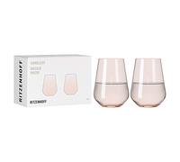 Ritzenhoff 3651001 Verre à eau 500 ml - Série Fjordlicht N° 1-2 pièces avec dégradé de couleurs Peach - Made in Germany