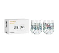 RITZENHOFF 3701004 Lot de 2 verres à gin 700 ml - Série Faune ombre, motif oiseau et papillon - Fabriqué en Allemagne