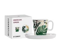 Ritzenhoff 3721004 Tasse à expresso 95 ml - série Genussklasse n° 4 - set avec soucoupe, en porcelaine - pièce de designer