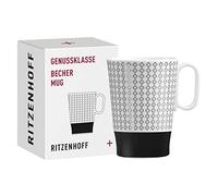 Ritzenhoff 3731006 Tasse à café 330 ml - série Genussklasse N° 6 - Tasse en porcelaine avec motif Plus - pièce de designer