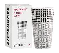 Ritzenhoff 3741003 Tasse à café XL 500 ml - série Genussklasse N° 3 - Tasse en porcelaine avec motif Plus, pièce de designer