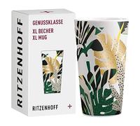 Ritzenhoff 3741004 Tasse à café XL 500 ml - série Genussklasse N° 4 - Tasse en porcelaine avec motif tropical, pièce de designer