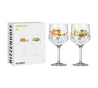 Ritzenhoff 3791001 Verre à gin 700 ml - set de 2 - série Botanic Lights n° 1, 2 pièces avec couleurs d'été - Made in Germany