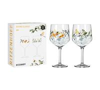 Ritzenhoff 3791002 Verre à gin 700 ml - set de 2 - série Botanic Glamour n° 1-2 pièces avec Papierwelten - Made in Germany