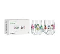 Ritzenhoff 3891002 Verre à gin - 700 ml - Set de 2 tumblers - Série Botanic Lights - Motif été - Made in Germany