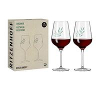 Ritzenhoff 3921001 Verre à vin rouge 500 ml Set de 2 - Organix - couleur organique verte, 45% verre recyclé - Made in Germany