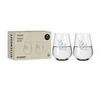 Ritzenhoff 3923001 Verre à eau 500 ml set de 2 - Organix - couleur organique verte, 45% verre recyclé - Made in Germany