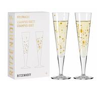 Ritzenhoff 6031007 Flûte à champagne 200 ml - série Goldnacht 2er Set F24 - pièce de designer avec de l'or véritable - Made in Germany