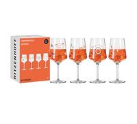 Ritzenhoff 6051003 Lot de 4 verres à Hugo 500 ml - Verres à apéritif - motif fleurs, multicolore - Série rosée d'été - Made in Germany