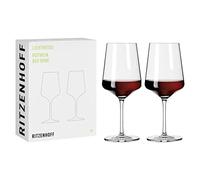 Ritzenhoff 6111005 Verre à vin rouge 500 ml - série Lichtweiss - 2 pièces dans un set cadeau - stylé et moderne - Made in Germany