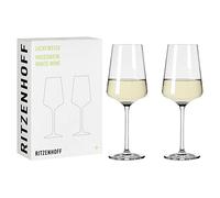 Ritzenhoff 6111006 Verre à vin blanc 400 ml - série Lichtweiss - 2 pièces dans un set cadeau - stylé et moderne - Made in Germany