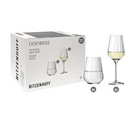 Ritzenhoff 6111010 Set de verres à vin blanc et à eau - série Sternschliff - 12 pièces pour 400 ml, stylé - Made in Germany