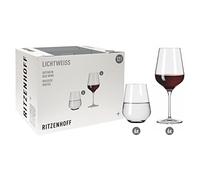 Ritzenhoff 6111011 Set de verres à vin rouge et à eau - série Lichtweiss - 12 pièces pour 400 ml, stylé - Made in Germany