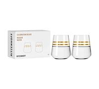 Ritzenhoff 6141003 Verre à eau 400 ml - série Celebration Deluxe Set N° 3, 2 pièces avec or véritable - Made in Germany