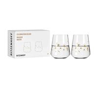 Ritzenhoff 6141013 Verre à eau 500 ml - série Celebration Deluxe Set N° 3, 2 pièces avec or véritable - Made in Germany