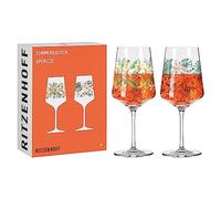 RITZENHOFF 6221001 Lot de 2 verres à apéritif 500 ml - Série Sommerrausch - Style floral Multicolore - Fabriqué en Allemagne