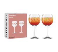 RITZENHOFF 6321001 Summer Breeze Lot de 2 verres à apéritif 500 ml pour cocktail Motif fruits Multicolore Fabriqué en Allemagne