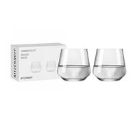 RITZENHOFF 8000001 Lot de 2 verres à eau 400 ml - Série Sonnenschliff - Avec structure en relief - Fabriqué en Allemagne