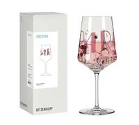 RITZENHOFF 8096007 Verre à cocktail Série Entdecker avec inscription Paris Rouge/noir 500 ml Fabriqué en Allemagne