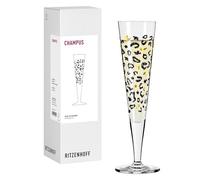 RITZENHOFF 8114002 Flûte à champagne 200 ml - Série Fashion - Motif doré avec imprimé léopard - Fabriqué en Allemagne