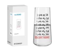 RITZENHOFF 8173001 Verre universel 600 ml Série Proverbes avec inscription I love my job - Moderne - Fabriqué en Allemagne