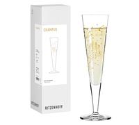 RITZENHOFF 8191006 Verre à champagne 200 ml Série Astro - Motif signe du zodiaque lion avec or véritable - Fabriqué en Allemagne