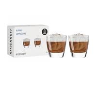 RITZENHOFF Alpino 3992001 Lot de 2 verres à cappuccino - 200 ml - Avec structure en relief - Pour café, cacao, lait - Fabriqué en Allemagne