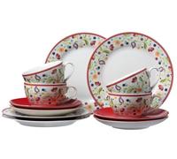 Ritzenhoff & Breker 009804 Doppio Shanti Service à café 12 pièces Rouge