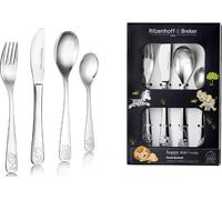 Ritzenhoff & Breker Besteck Happy Zoo, 4-tlg., Kinder Besteckset, Edelstahl 18/10, Silber, 812701